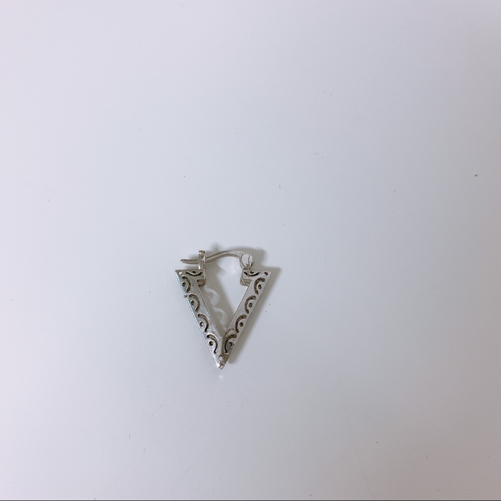 triangle silver color one ear fashion earring